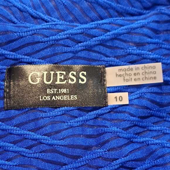 Guess Blue Sleeveless Dress - Picture 8 of 9